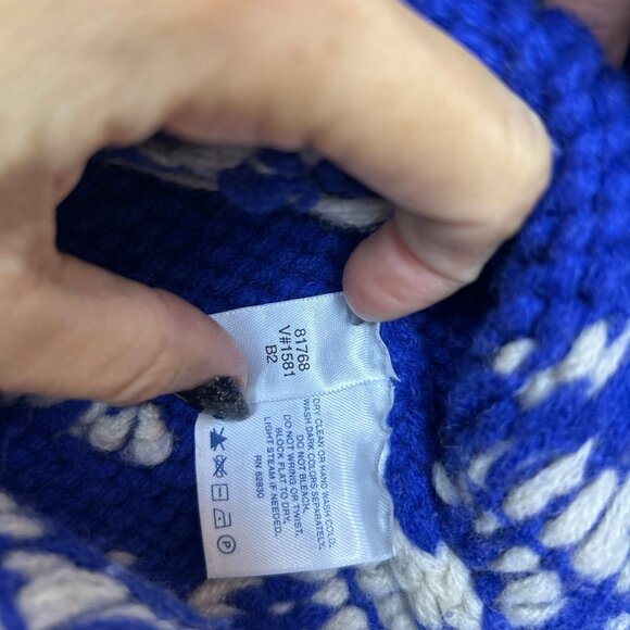 Vintage Lands' End Women's S Lambswool Alpine Ski Sweater Chunky Knit Noridc - Picture 4 of 11